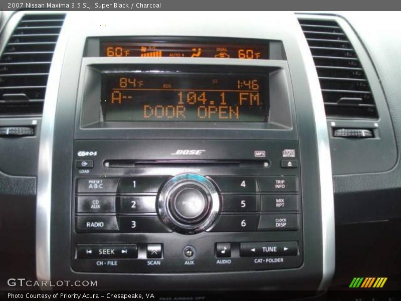 Super Black / Charcoal 2007 Nissan Maxima 3.5 SL