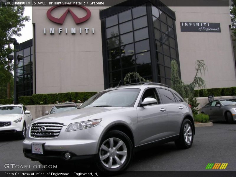 Brilliant Silver Metallic / Graphite 2005 Infiniti FX 35 AWD