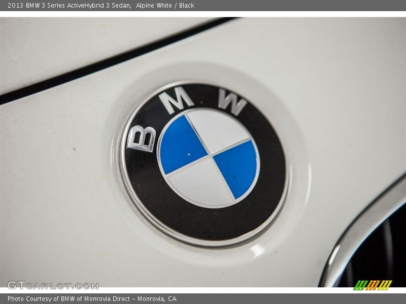 Alpine White / Black 2013 BMW 3 Series ActiveHybrid 3 Sedan