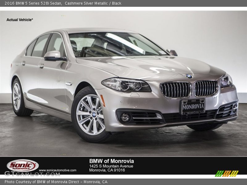 Cashmere Silver Metallic / Black 2016 BMW 5 Series 528i Sedan