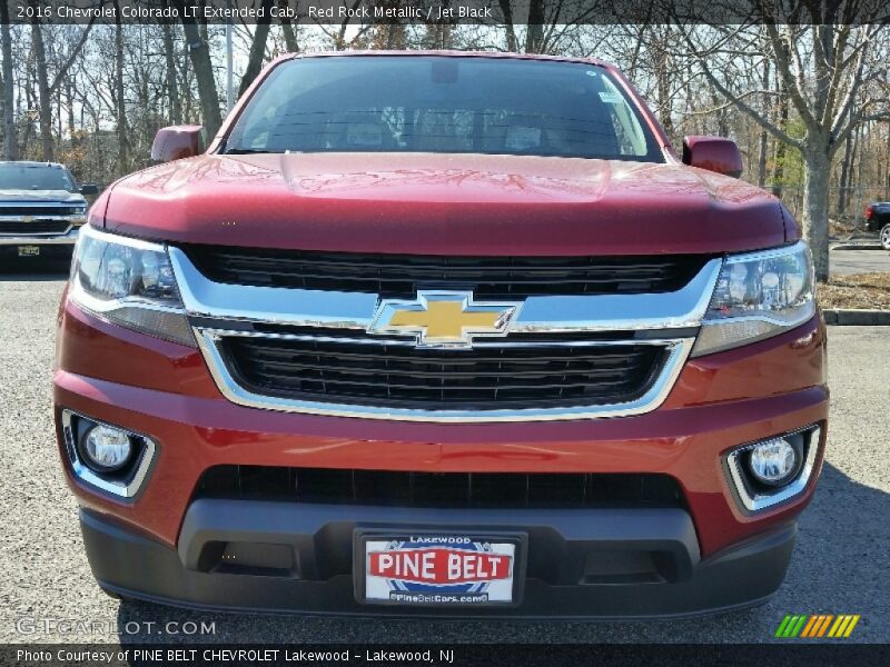 Red Rock Metallic / Jet Black 2016 Chevrolet Colorado LT Extended Cab