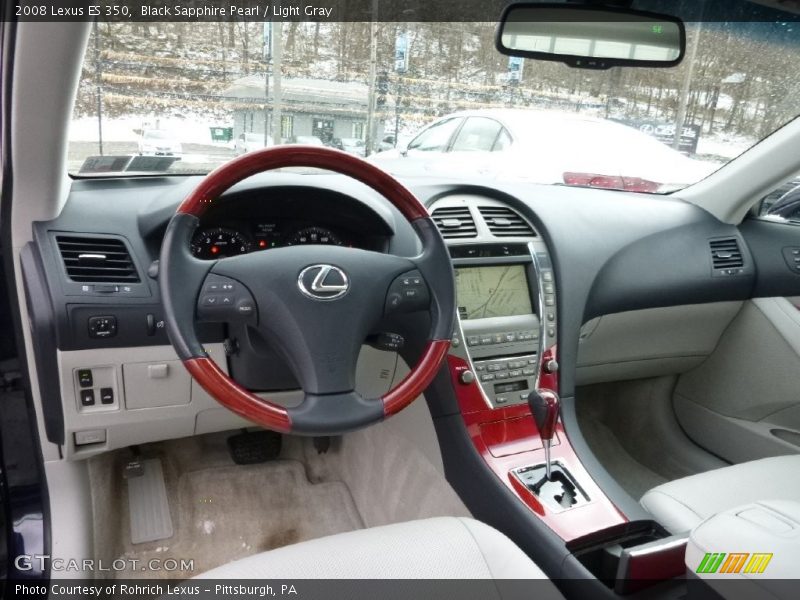 Black Sapphire Pearl / Light Gray 2008 Lexus ES 350