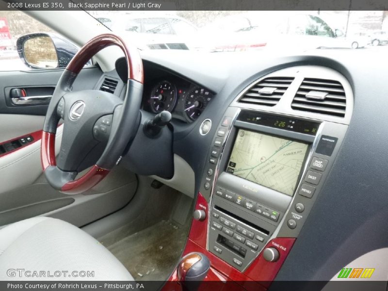 Black Sapphire Pearl / Light Gray 2008 Lexus ES 350