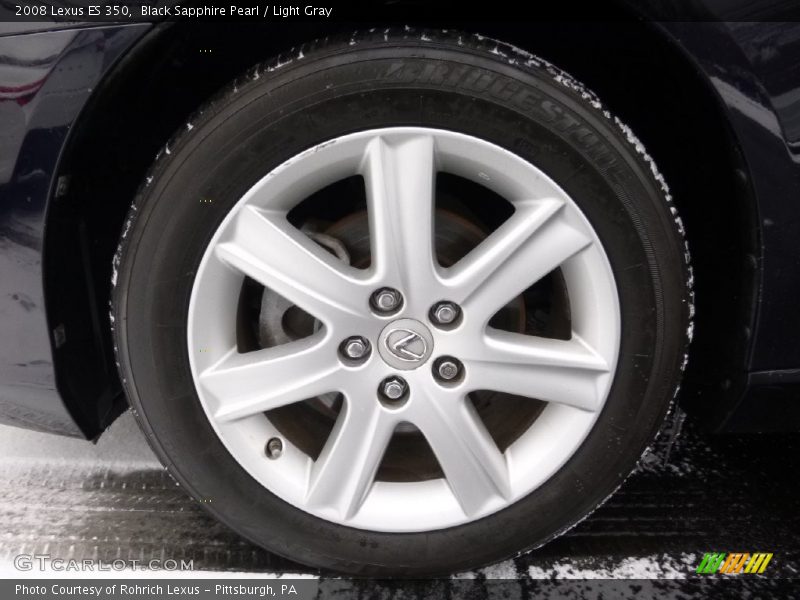Black Sapphire Pearl / Light Gray 2008 Lexus ES 350