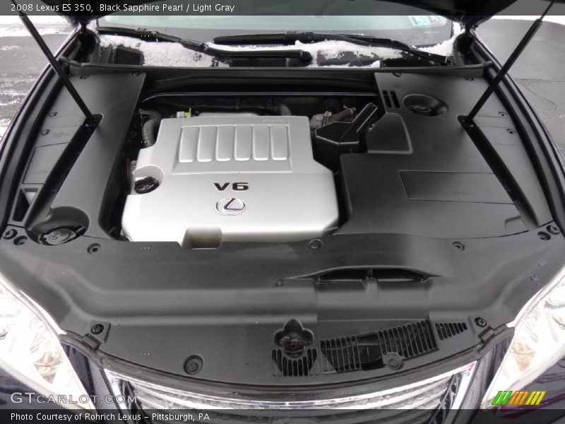 Black Sapphire Pearl / Light Gray 2008 Lexus ES 350