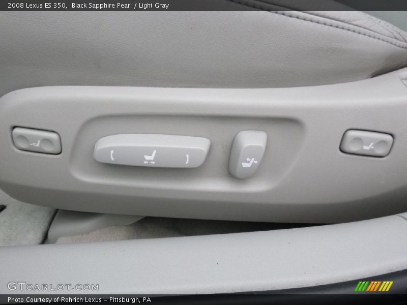 Black Sapphire Pearl / Light Gray 2008 Lexus ES 350