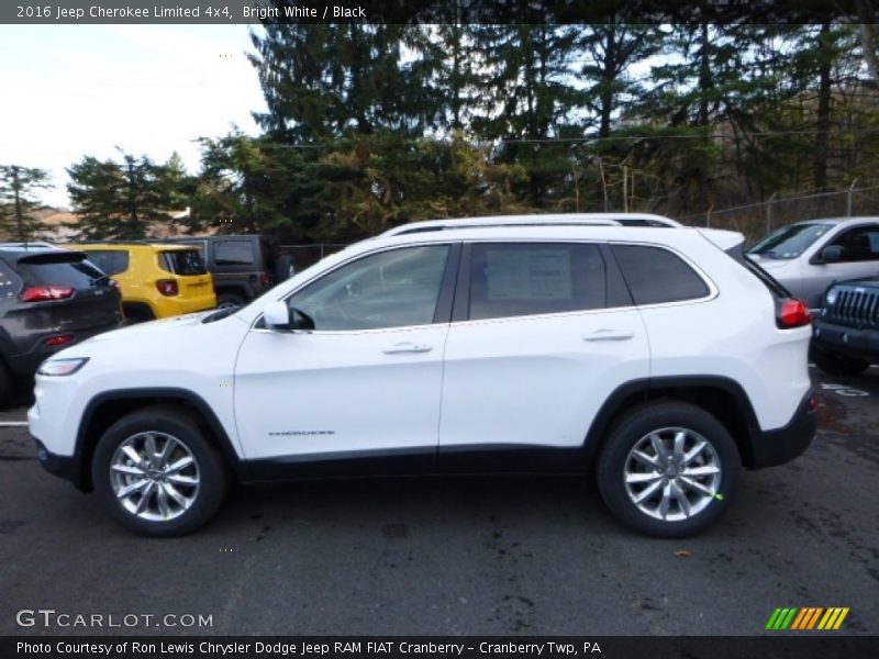 Bright White / Black 2016 Jeep Cherokee Limited 4x4