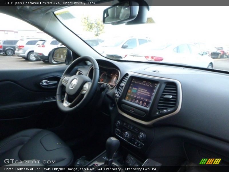 Bright White / Black 2016 Jeep Cherokee Limited 4x4