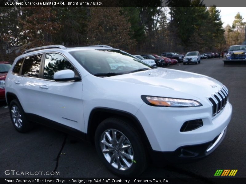 Bright White / Black 2016 Jeep Cherokee Limited 4x4