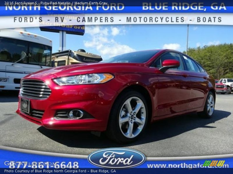 Ruby Red Metallic / Medium Earth Gray 2016 Ford Fusion S