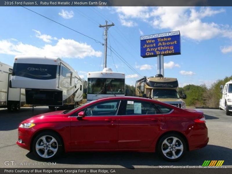 Ruby Red Metallic / Medium Earth Gray 2016 Ford Fusion S