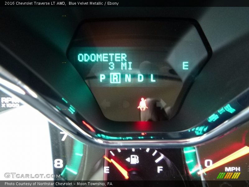 Blue Velvet Metallic / Ebony 2016 Chevrolet Traverse LT AWD