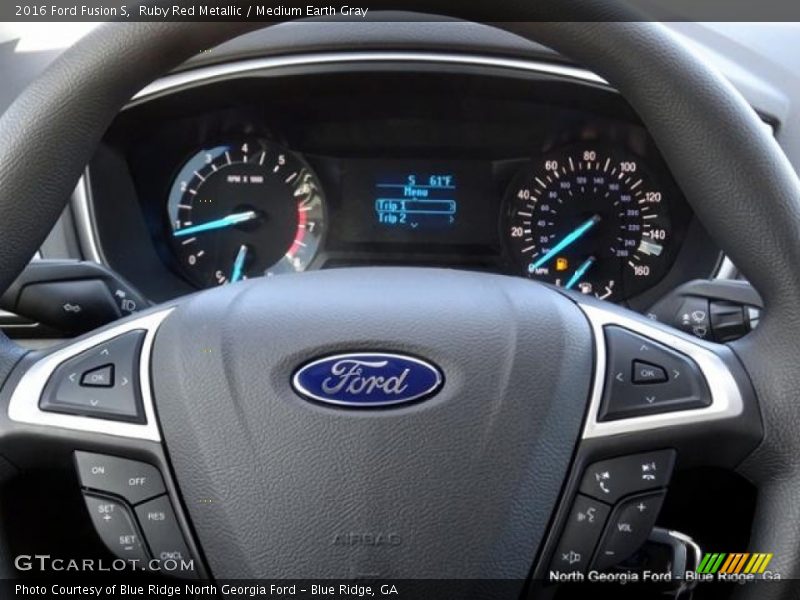 Ruby Red Metallic / Medium Earth Gray 2016 Ford Fusion S