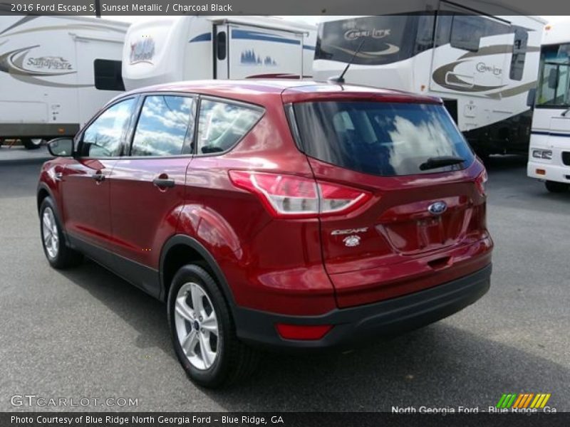 Sunset Metallic / Charcoal Black 2016 Ford Escape S