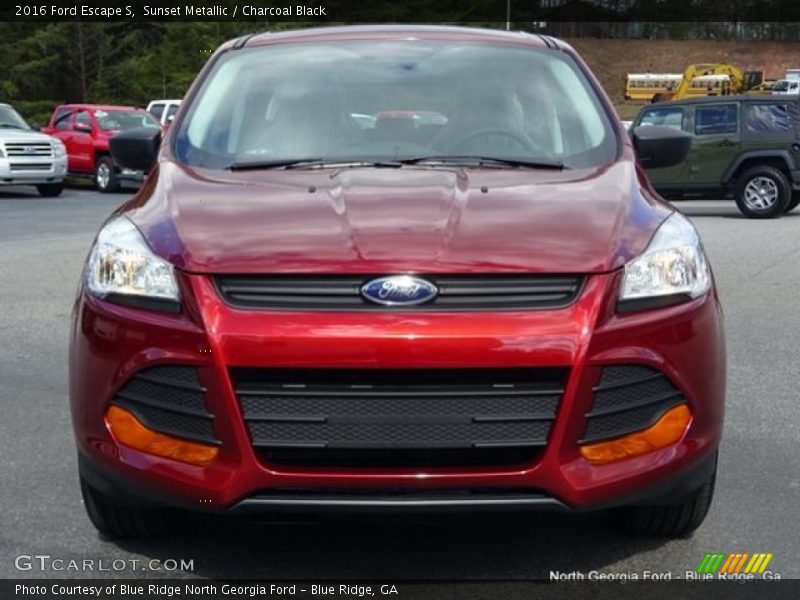 Sunset Metallic / Charcoal Black 2016 Ford Escape S