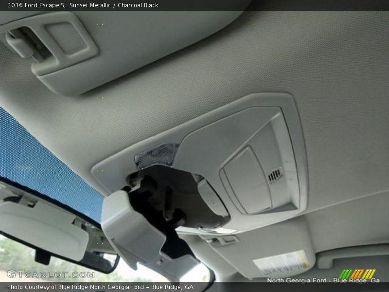 Sunset Metallic / Charcoal Black 2016 Ford Escape S