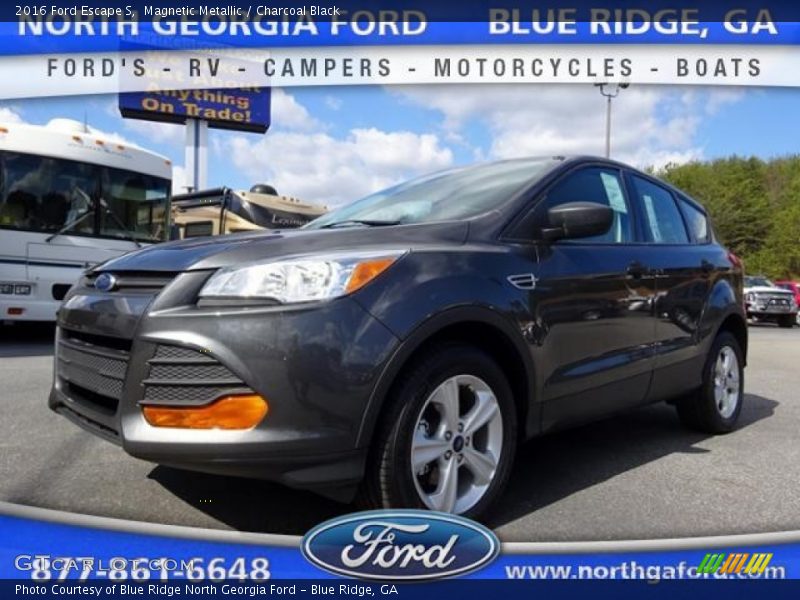 Magnetic Metallic / Charcoal Black 2016 Ford Escape S