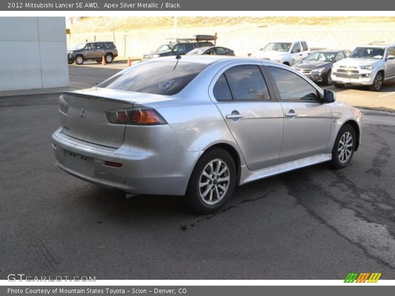 Apex Silver Metallic / Black 2012 Mitsubishi Lancer SE AWD