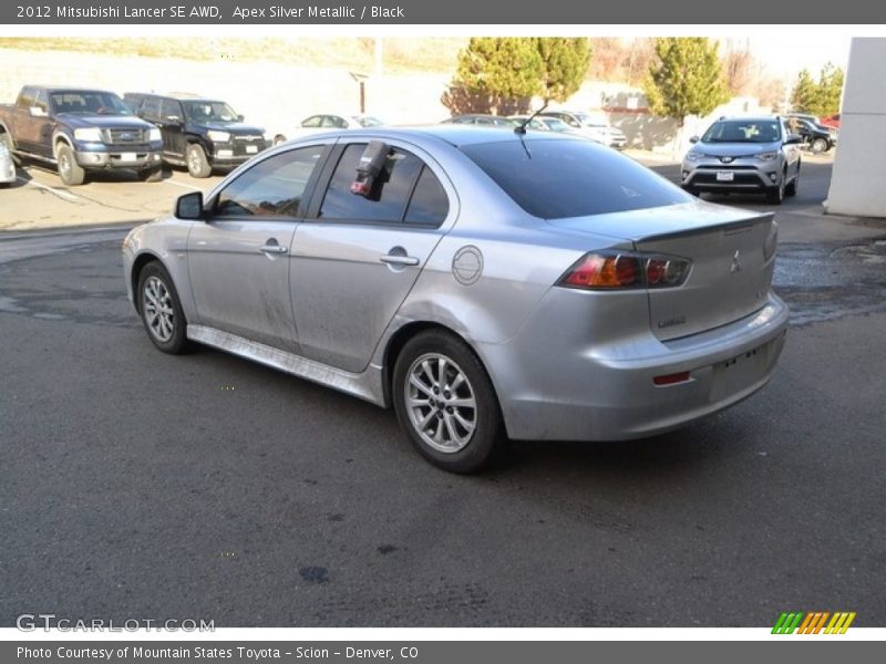 Apex Silver Metallic / Black 2012 Mitsubishi Lancer SE AWD