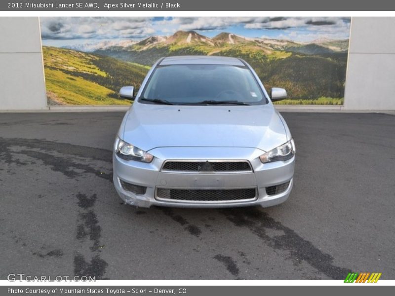 Apex Silver Metallic / Black 2012 Mitsubishi Lancer SE AWD