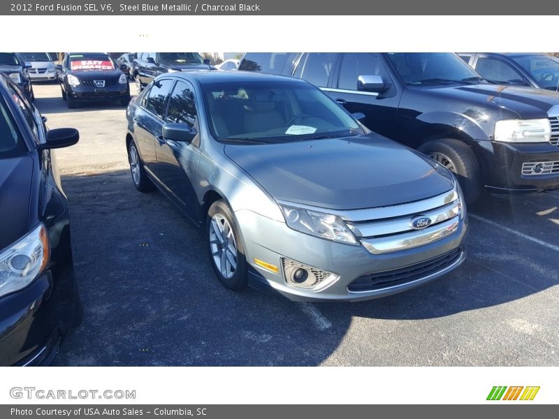 Steel Blue Metallic / Charcoal Black 2012 Ford Fusion SEL V6