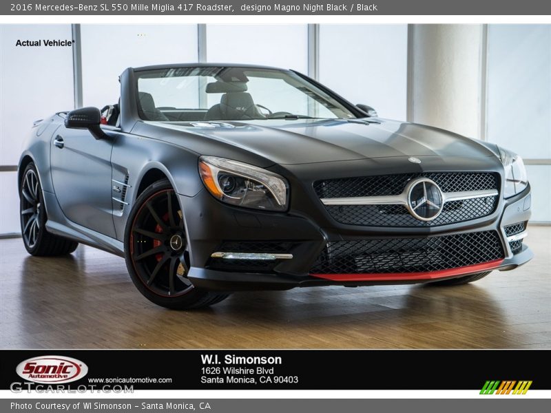 designo Magno Night Black / Black 2016 Mercedes-Benz SL 550 Mille Miglia 417 Roadster