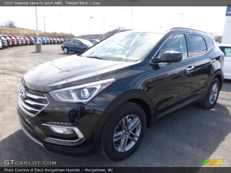 Twilight Black / Gray 2017 Hyundai Santa Fe Sport AWD