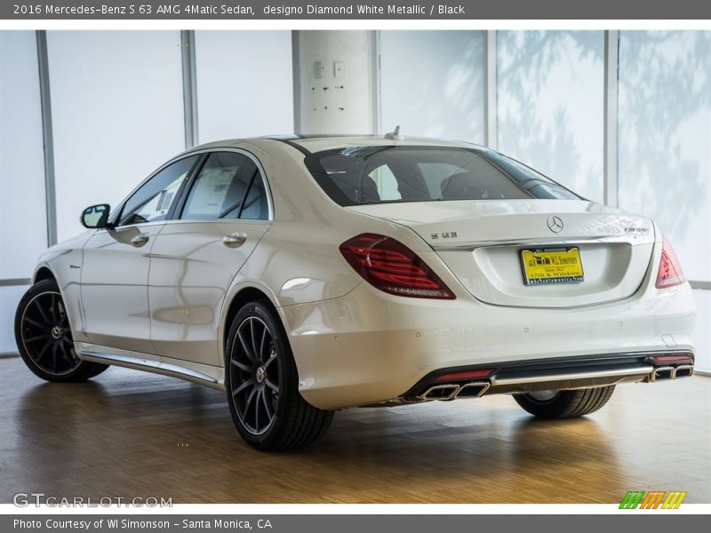 designo Diamond White Metallic / Black 2016 Mercedes-Benz S 63 AMG 4Matic Sedan