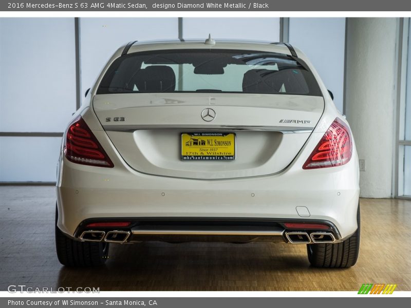 designo Diamond White Metallic / Black 2016 Mercedes-Benz S 63 AMG 4Matic Sedan