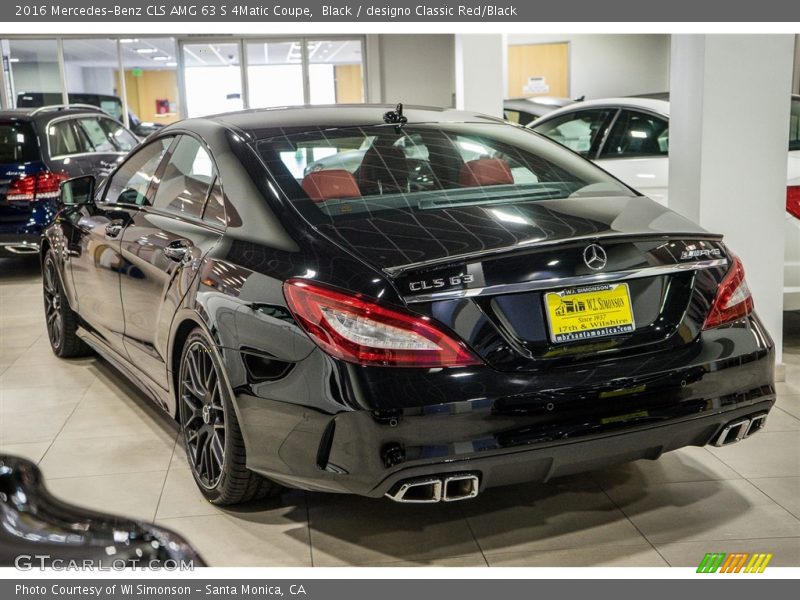 Black / designo Classic Red/Black 2016 Mercedes-Benz CLS AMG 63 S 4Matic Coupe