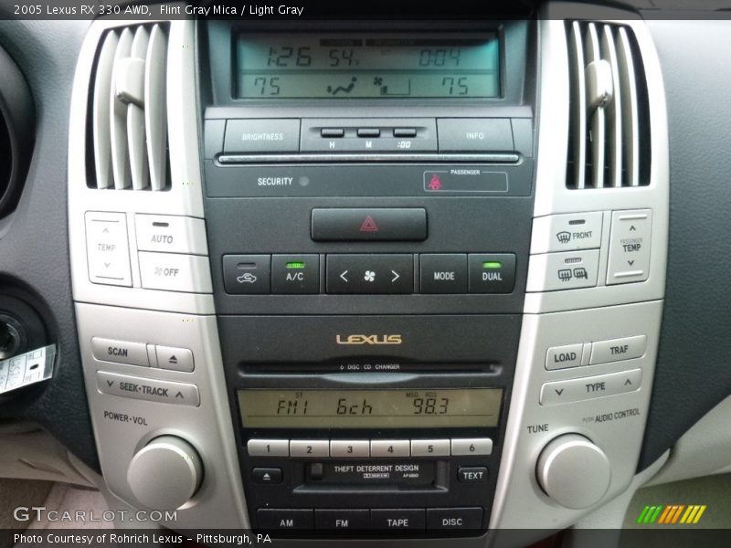 Flint Gray Mica / Light Gray 2005 Lexus RX 330 AWD