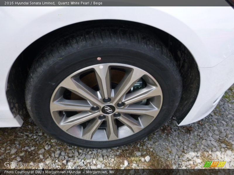 Quartz White Pearl / Beige 2016 Hyundai Sonata Limited