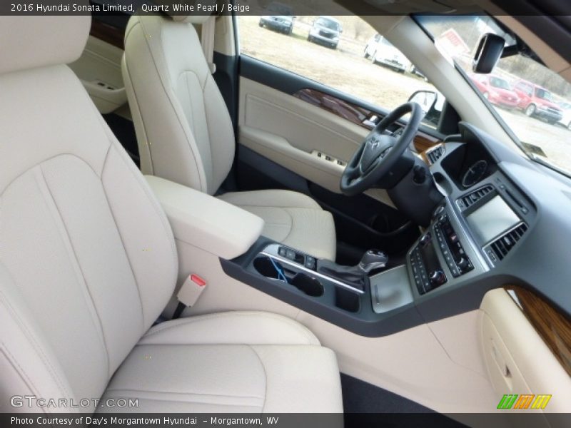 Quartz White Pearl / Beige 2016 Hyundai Sonata Limited