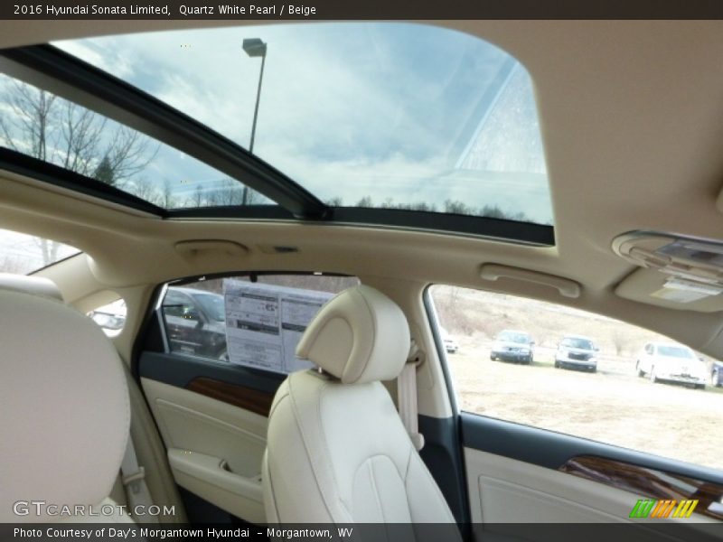 Quartz White Pearl / Beige 2016 Hyundai Sonata Limited
