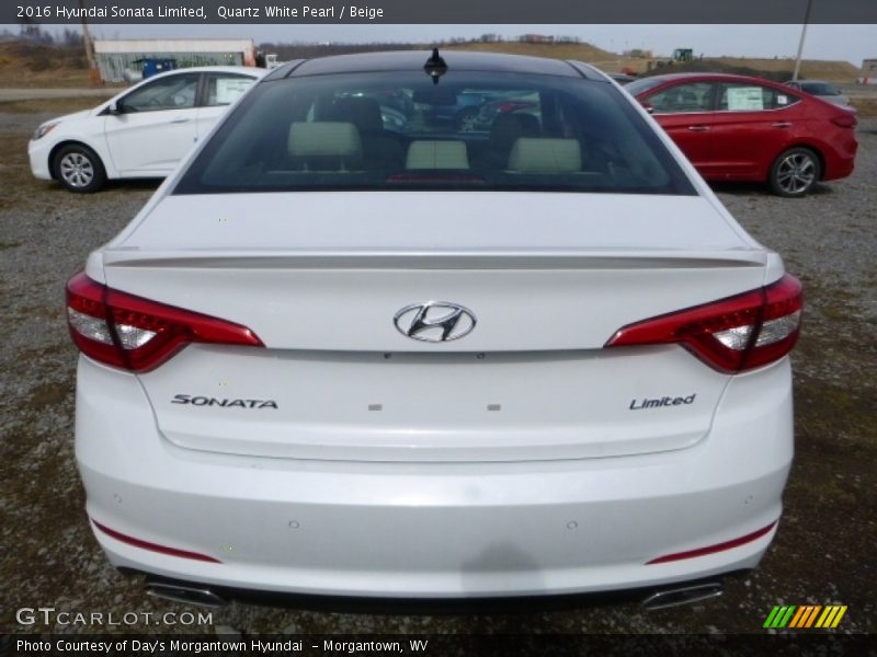 Quartz White Pearl / Beige 2016 Hyundai Sonata Limited