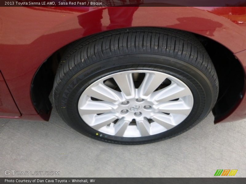 Salsa Red Pearl / Bisque 2013 Toyota Sienna LE AWD