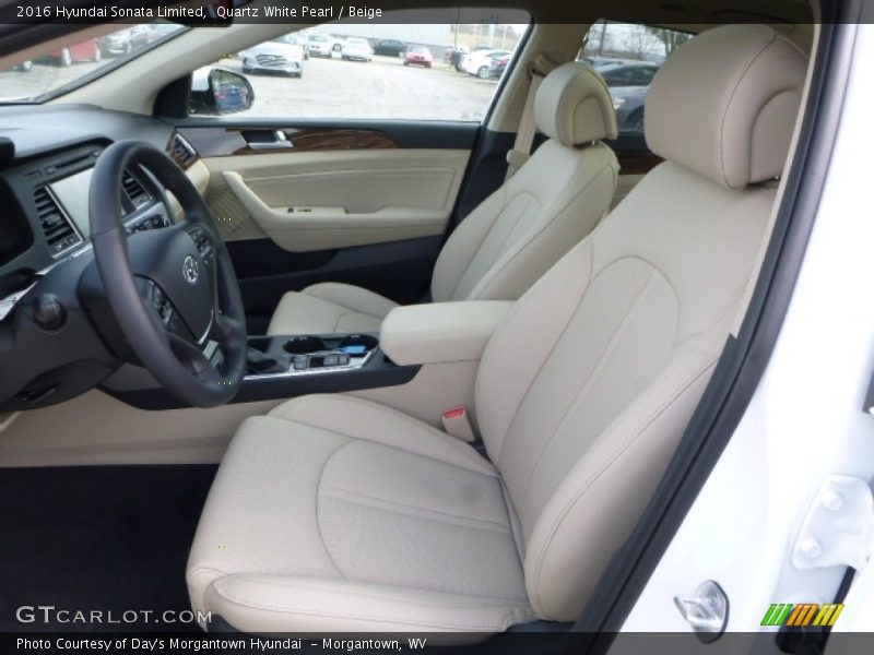 Quartz White Pearl / Beige 2016 Hyundai Sonata Limited
