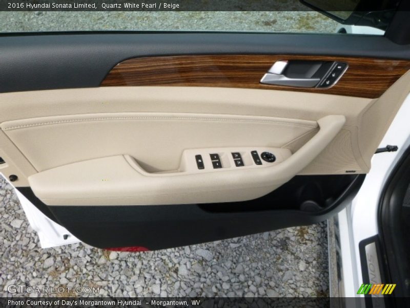Quartz White Pearl / Beige 2016 Hyundai Sonata Limited