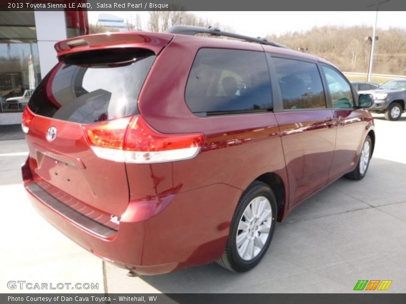 Salsa Red Pearl / Bisque 2013 Toyota Sienna LE AWD