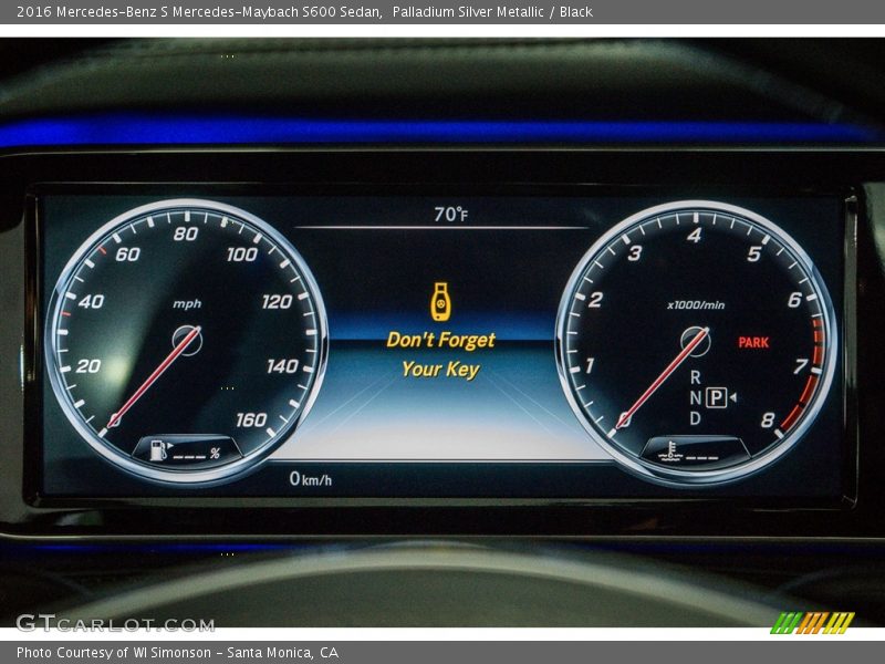  2016 S Mercedes-Maybach S600 Sedan Mercedes-Maybach S600 Sedan Gauges