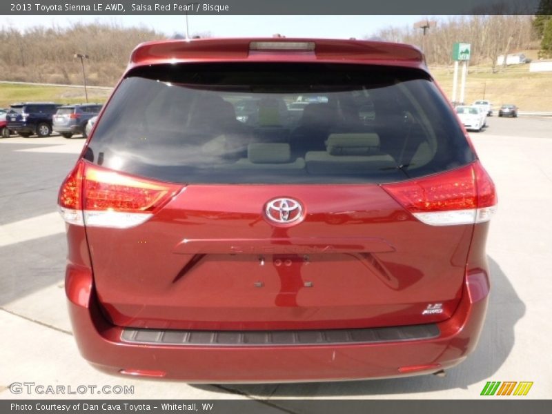 Salsa Red Pearl / Bisque 2013 Toyota Sienna LE AWD