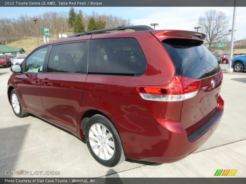 Salsa Red Pearl / Bisque 2013 Toyota Sienna LE AWD