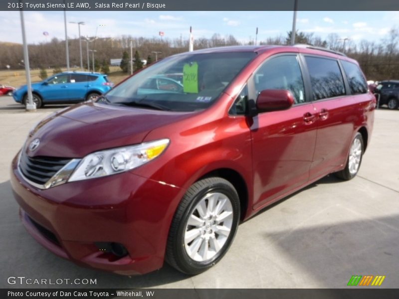 Salsa Red Pearl / Bisque 2013 Toyota Sienna LE AWD