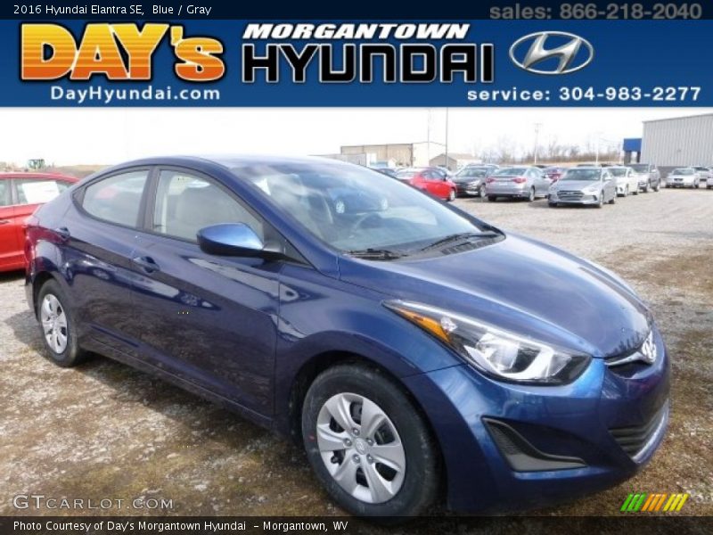 Blue / Gray 2016 Hyundai Elantra SE