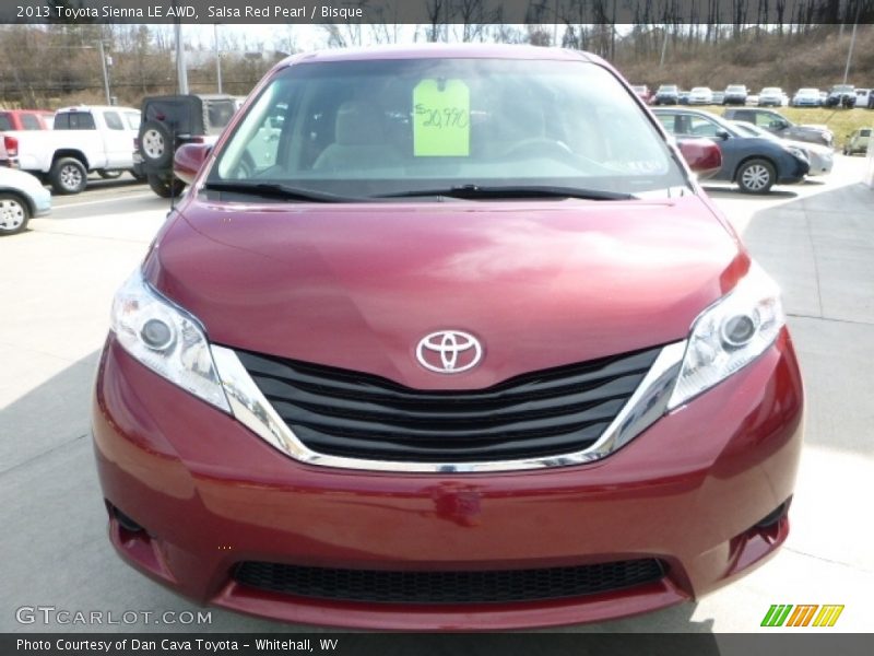 Salsa Red Pearl / Bisque 2013 Toyota Sienna LE AWD