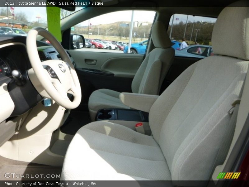Salsa Red Pearl / Bisque 2013 Toyota Sienna LE AWD