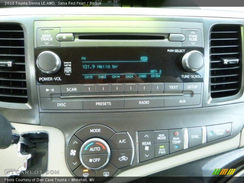 Salsa Red Pearl / Bisque 2013 Toyota Sienna LE AWD