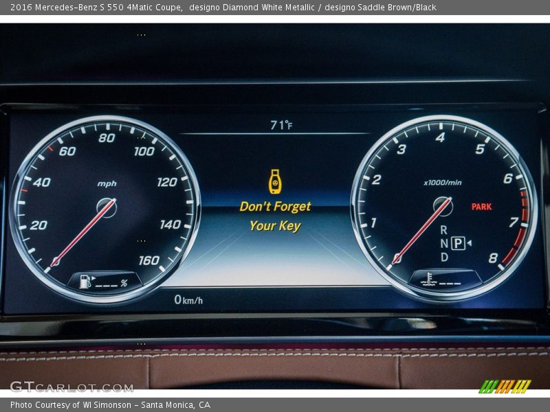  2016 S 550 4Matic Coupe 550 4Matic Coupe Gauges