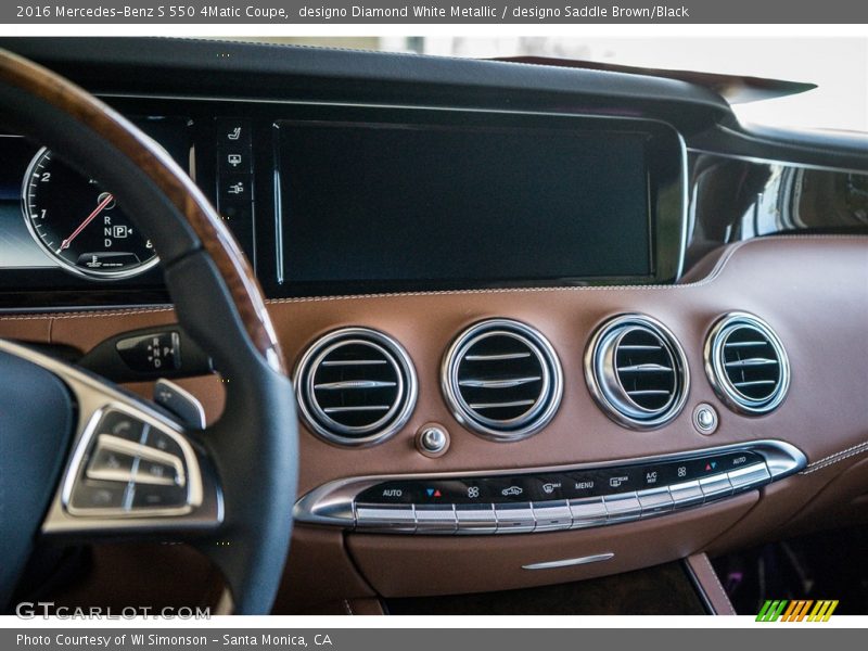 designo Diamond White Metallic / designo Saddle Brown/Black 2016 Mercedes-Benz S 550 4Matic Coupe