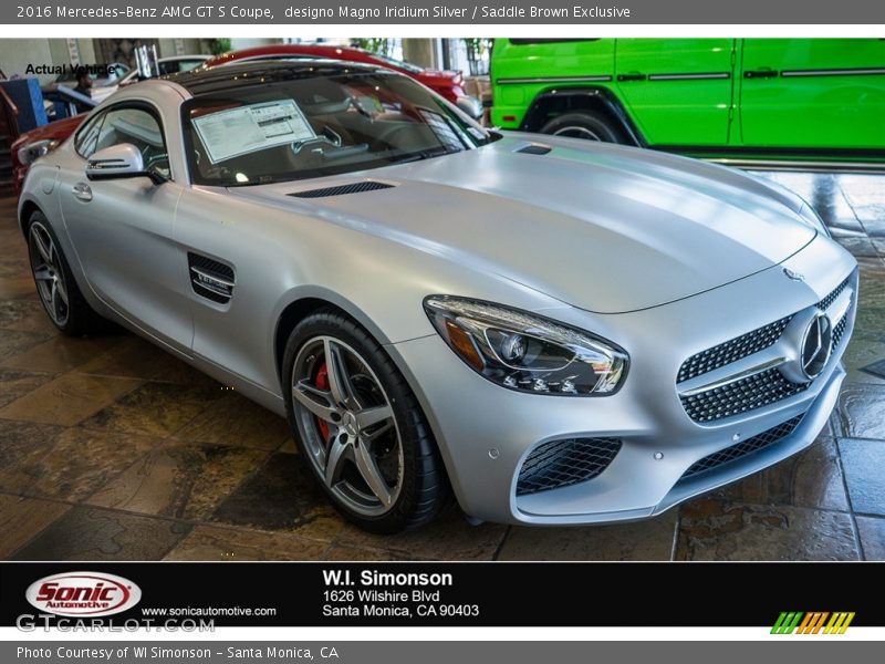 designo Magno Iridium Silver / Saddle Brown Exclusive 2016 Mercedes-Benz AMG GT S Coupe